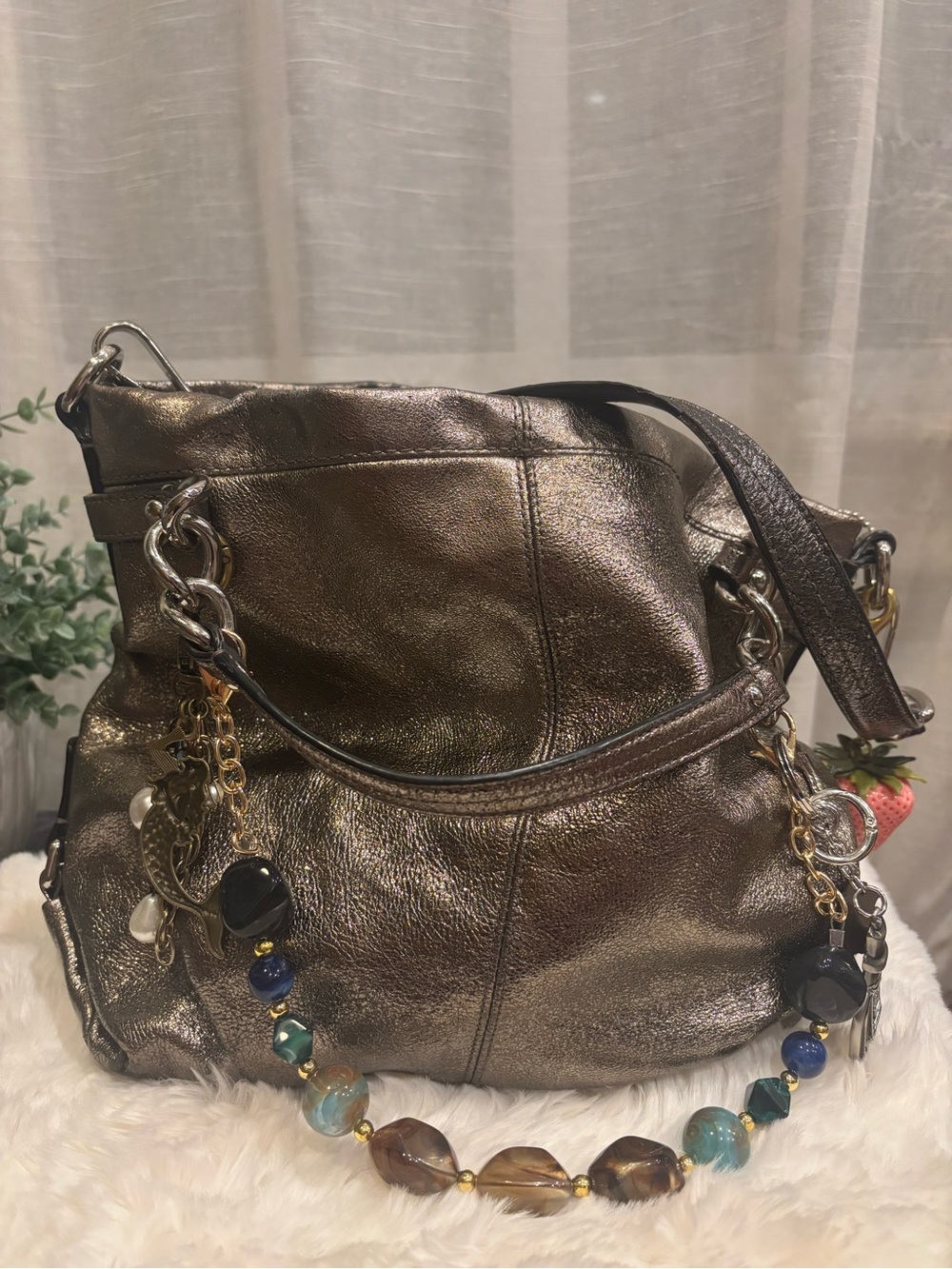 Coach Metallic Bronze Women's Shoulder Bag